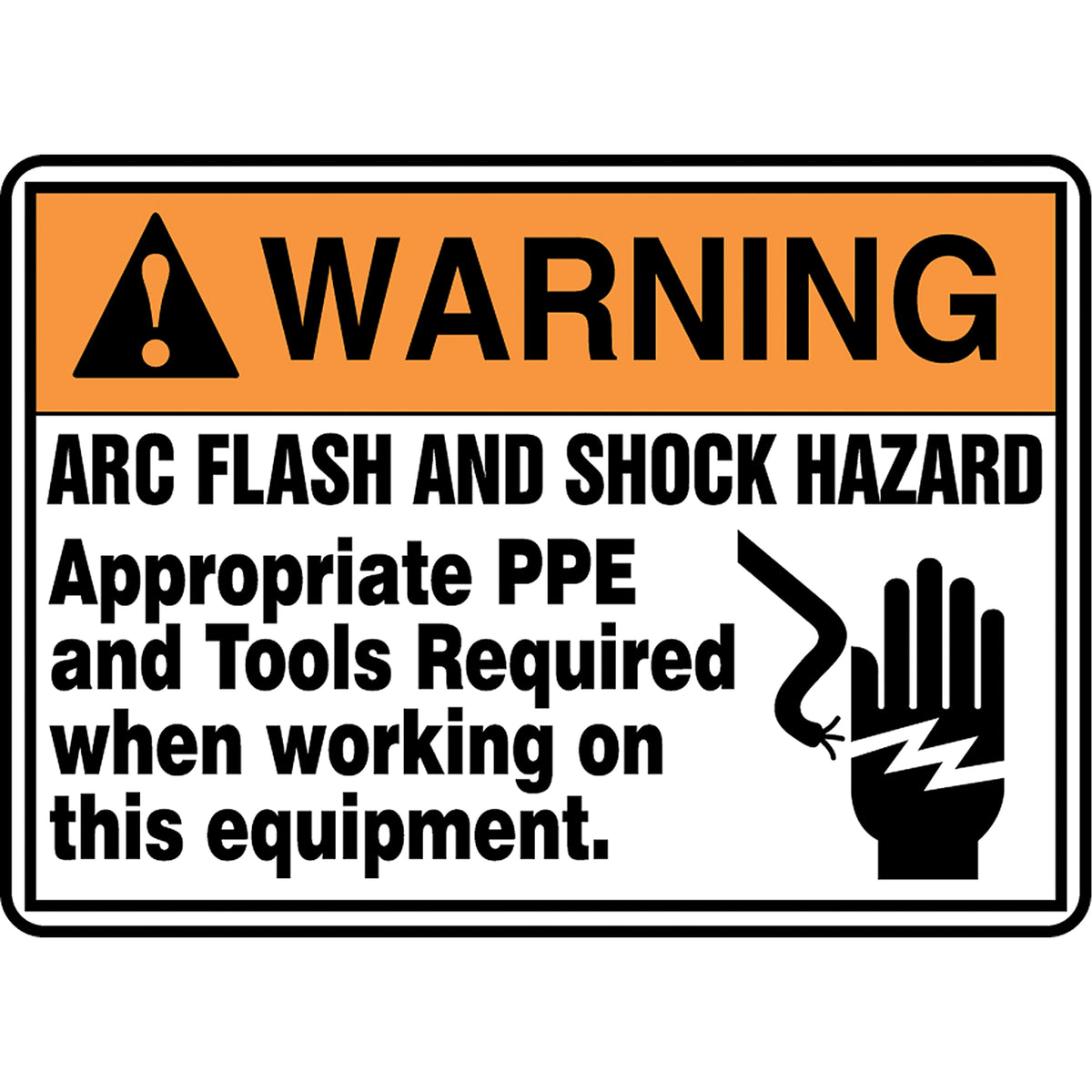 ""Arc Flash & Shock Hazard"" Sign - SEE023