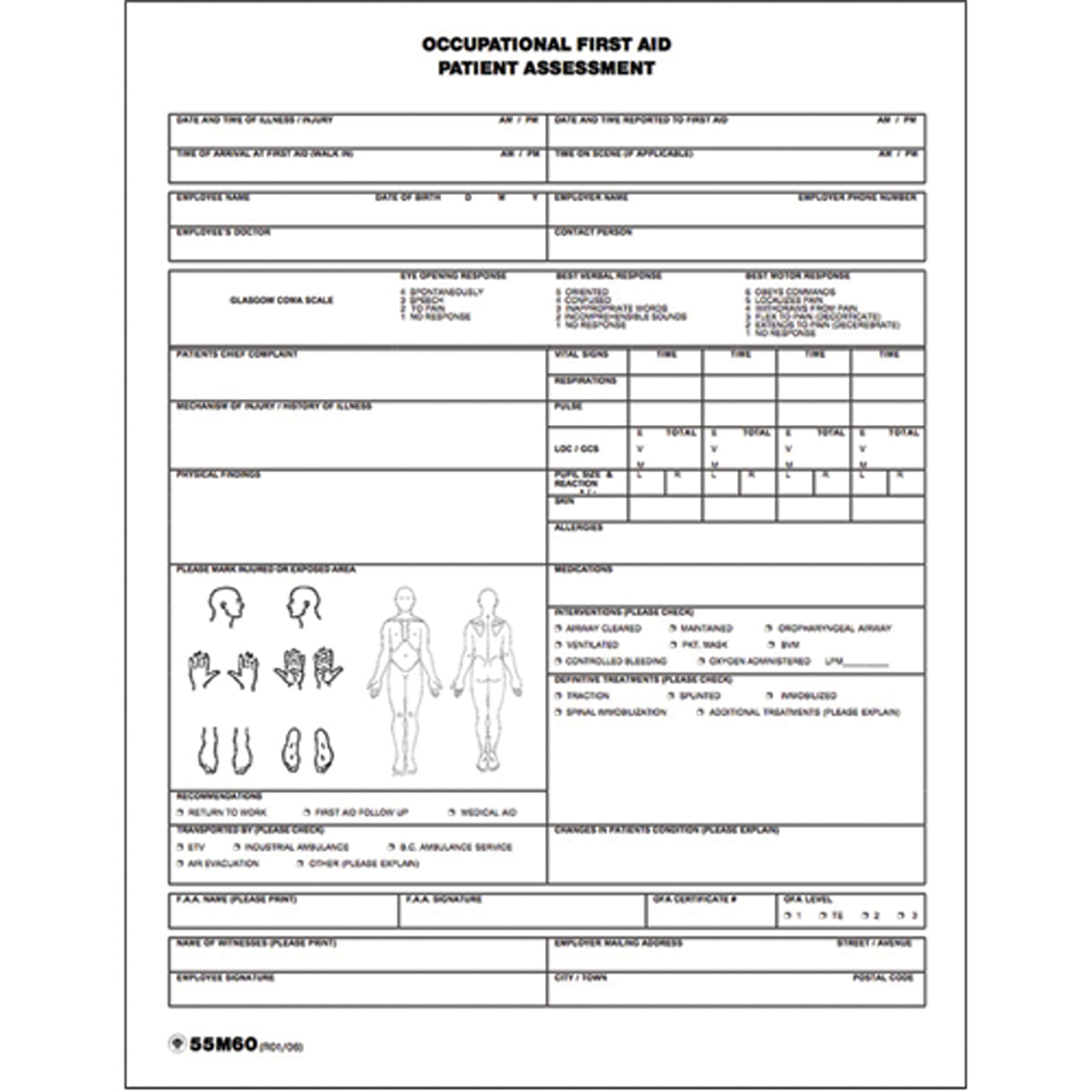 Patient Assessment Chart - SEE693