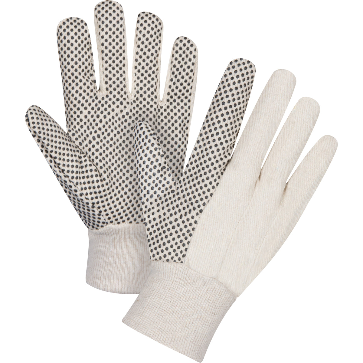 Cotton Canvas Dotted Palm Gloves - SEE947