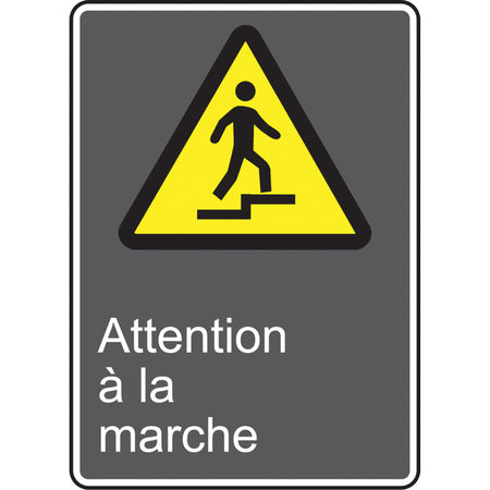 Attention à la marche CSA Standard Safety Sign - SEF320