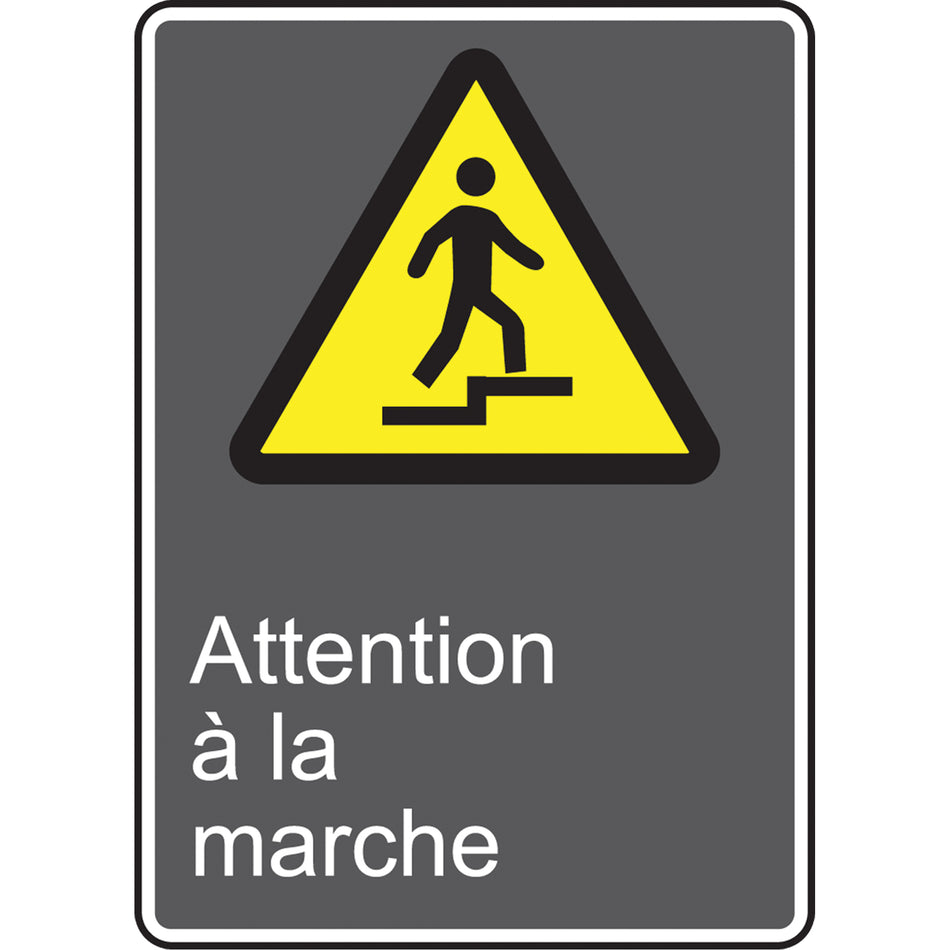 Attention à la marche CSA Standard Safety Sign - SEF320