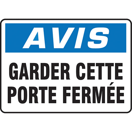 ""Porte fermée"" Sign - SEF838