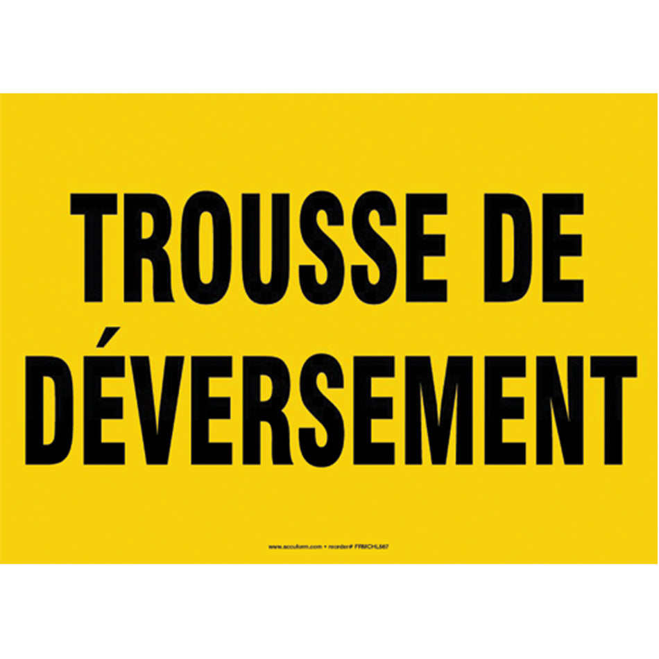 ""Trousse de déversement"" Sign - SEG095