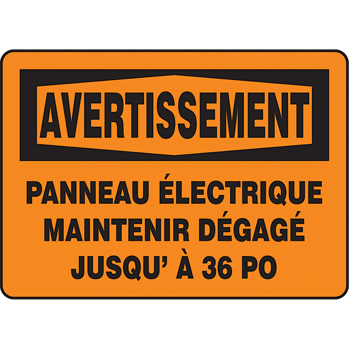 ""Panneau électrique maintenir dégagé"" Sign - SEG234