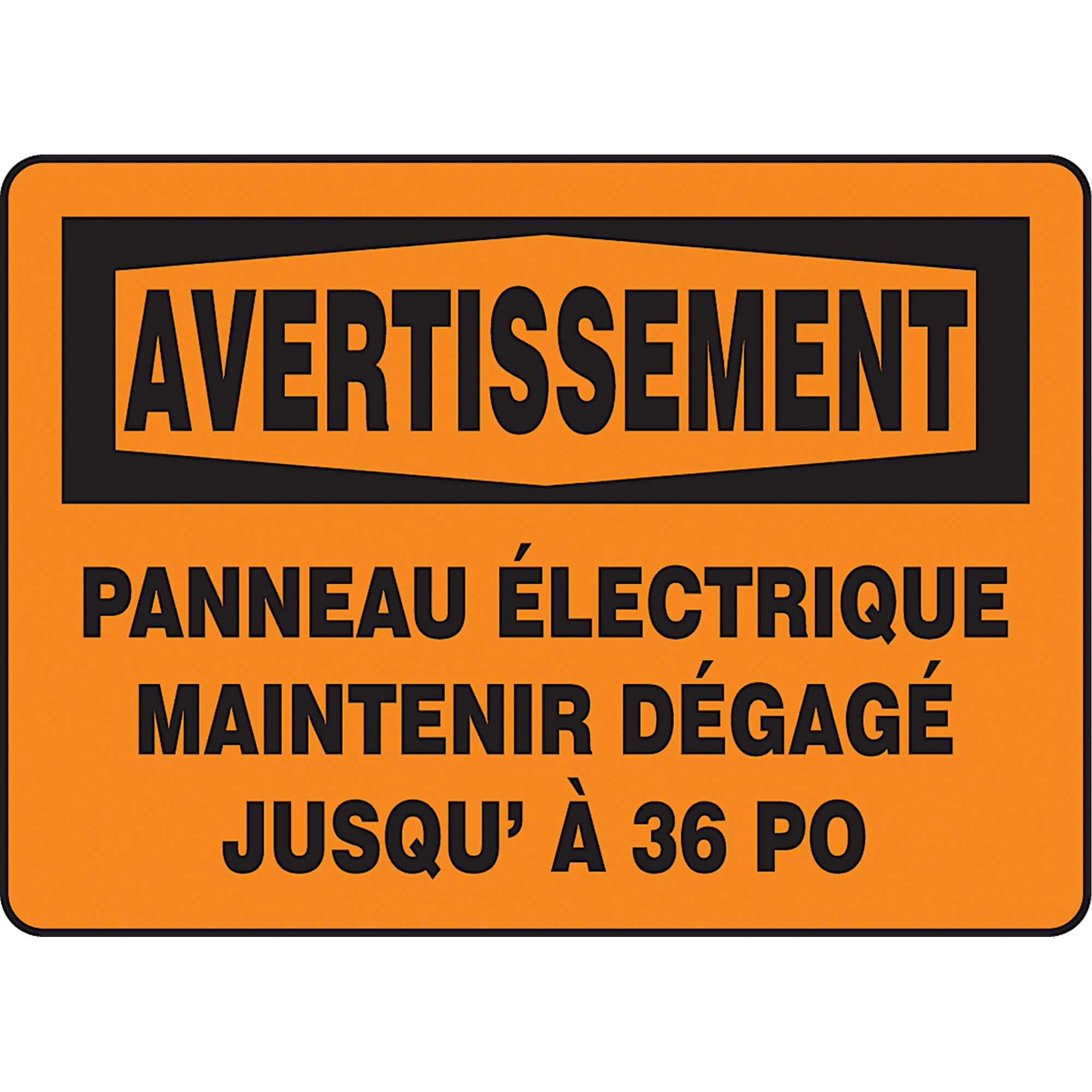 ""Panneau électrique maintenir dégagé"" Sign - SEG234