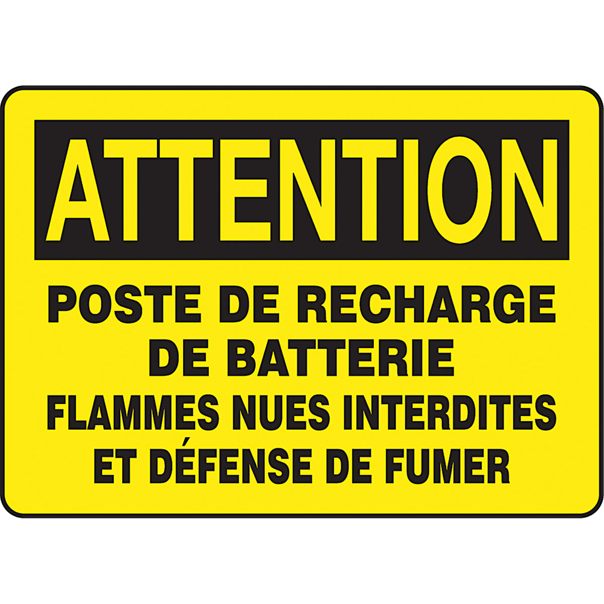 ""Poste de recharge de batterie"" Sign - SEG254