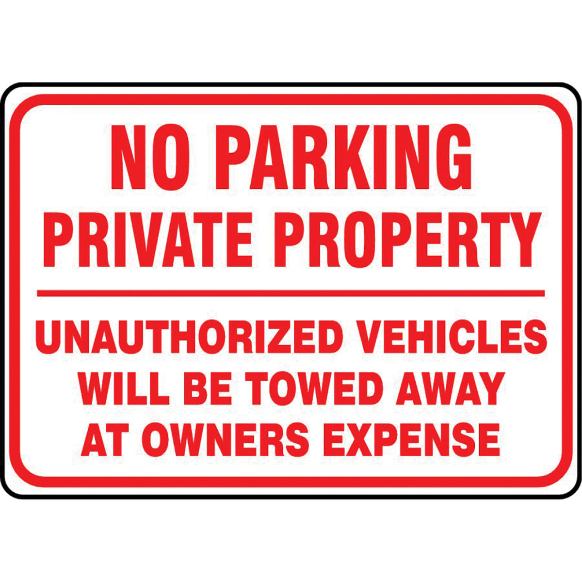 ""No Parking Private Property"" Sign - SEI423