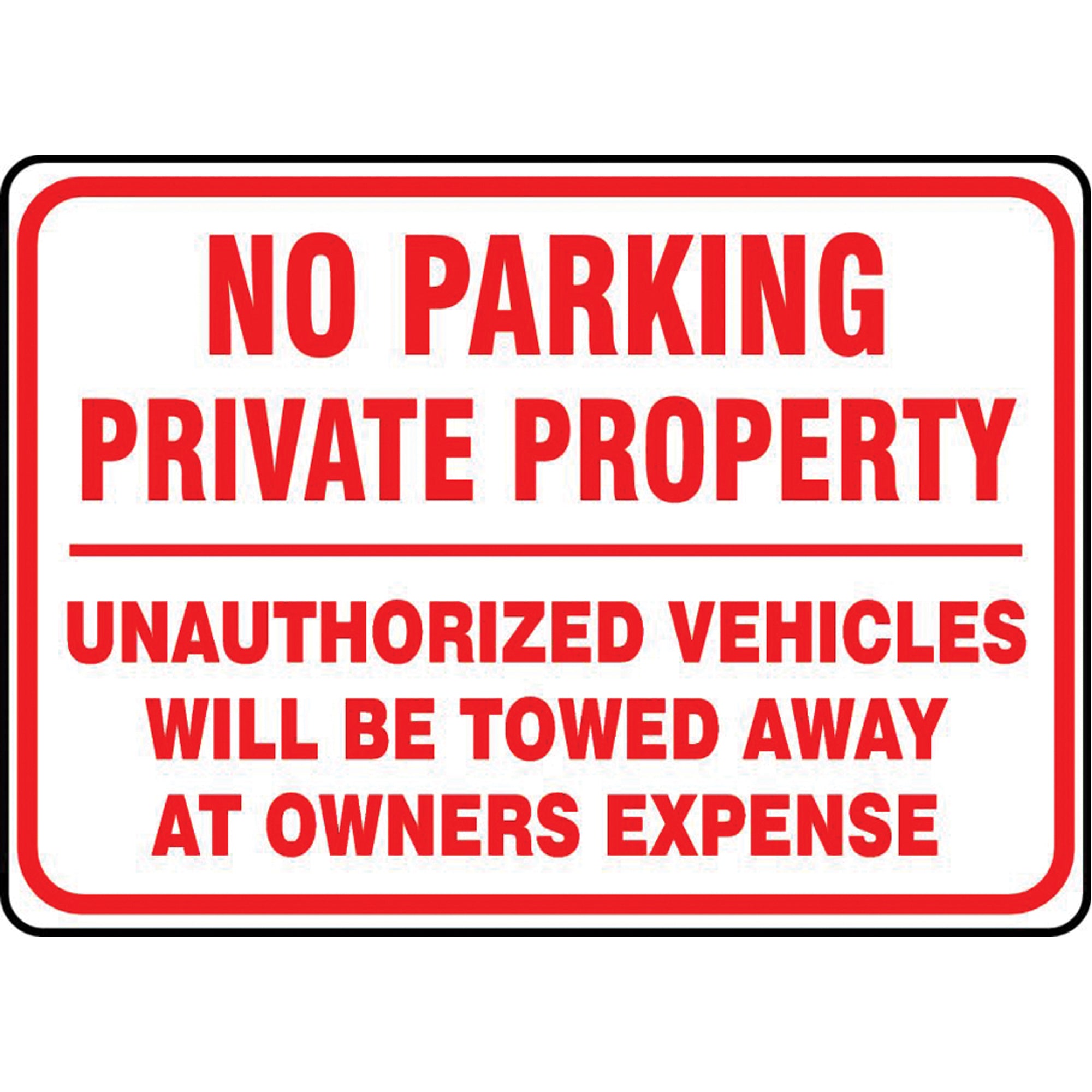 ""No Parking Private Property"" Sign - SEI423