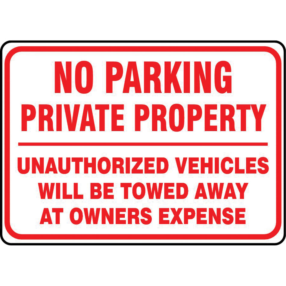 ""No Parking Private Property"" Sign - SEI423