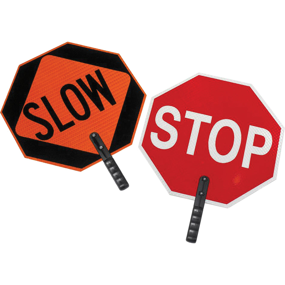 Double-Sided ""Stop/Slow"" Traffic Control Sign - SEI475