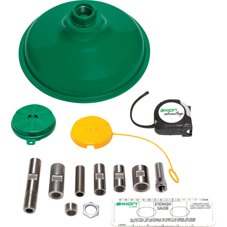 Axion Advantage® Shower & Eye/Face Wash Upgrade Kit with Green ABS Plastic Eye/Face Wash Head & Showerhead - SEI818