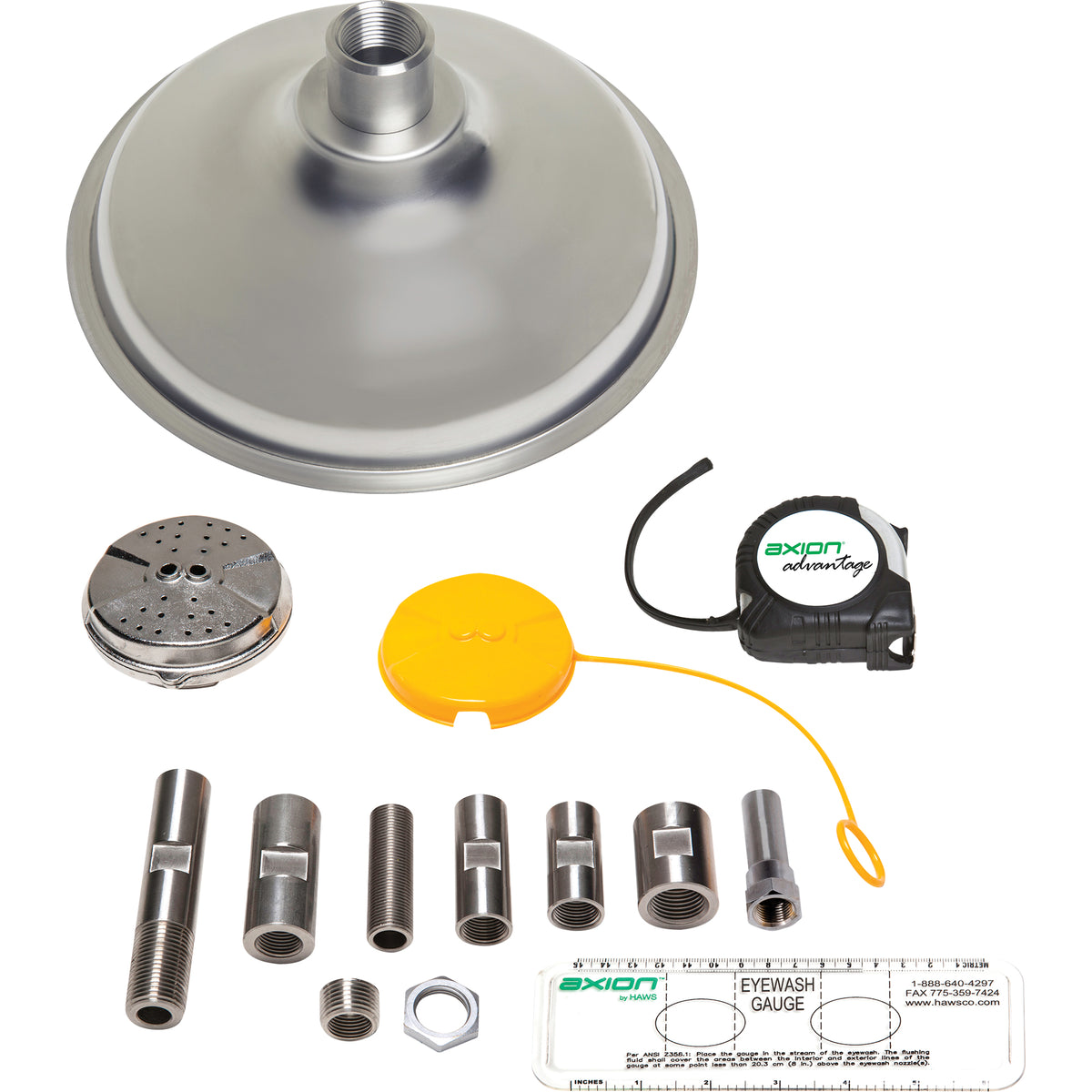 Axion Advantage® Shower & Eye/Face Wash Upgrade Kit with Stainless Steel Eye/Face Wash Head & Showerhead - SEI819