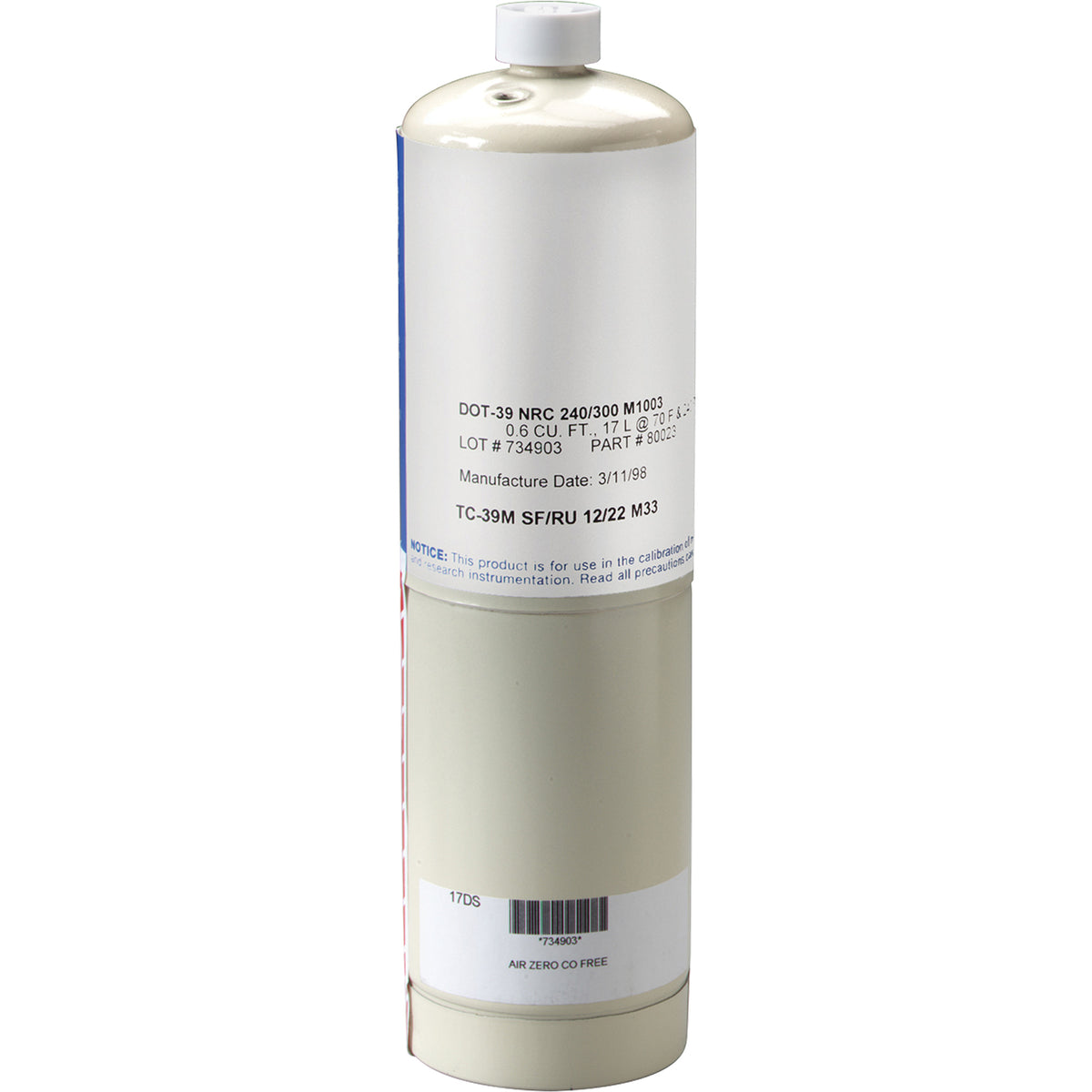 Span Gas Cylinder - SEJ067