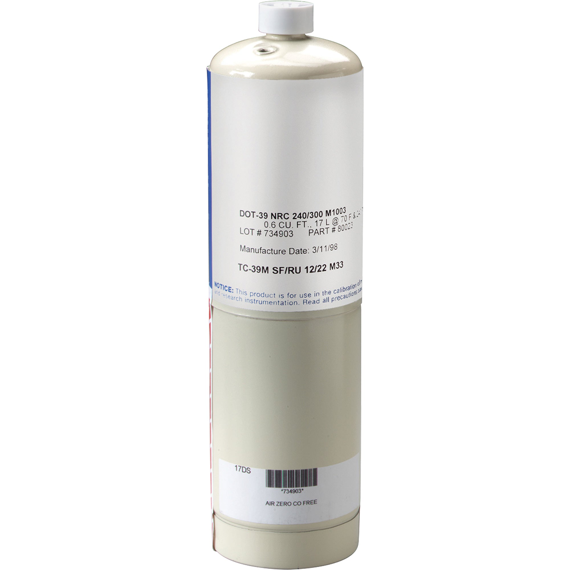 Zero Gas Cylinder - SEJ068