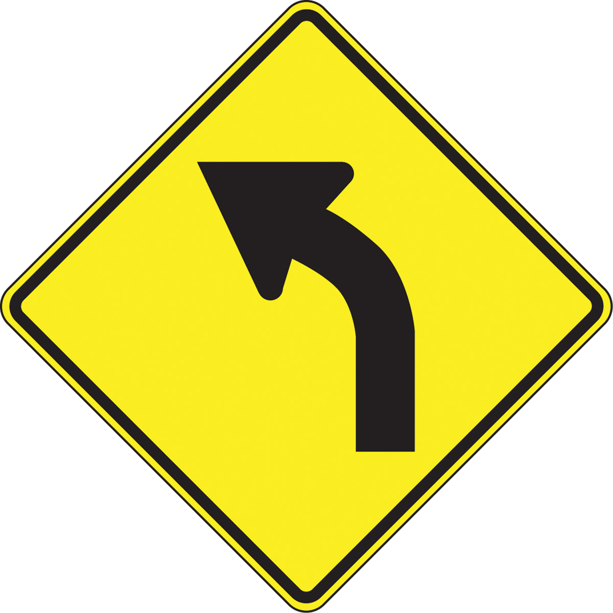 Curve Left Traffic Sign - SEJ256