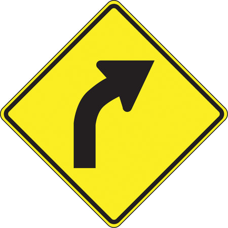 Curve Right Traffic Sign - SEJ258