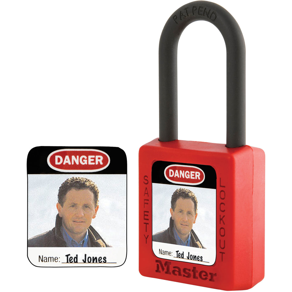 Zenex™ Thermoplastic Photo Padlock Identification Labels - SEJ530