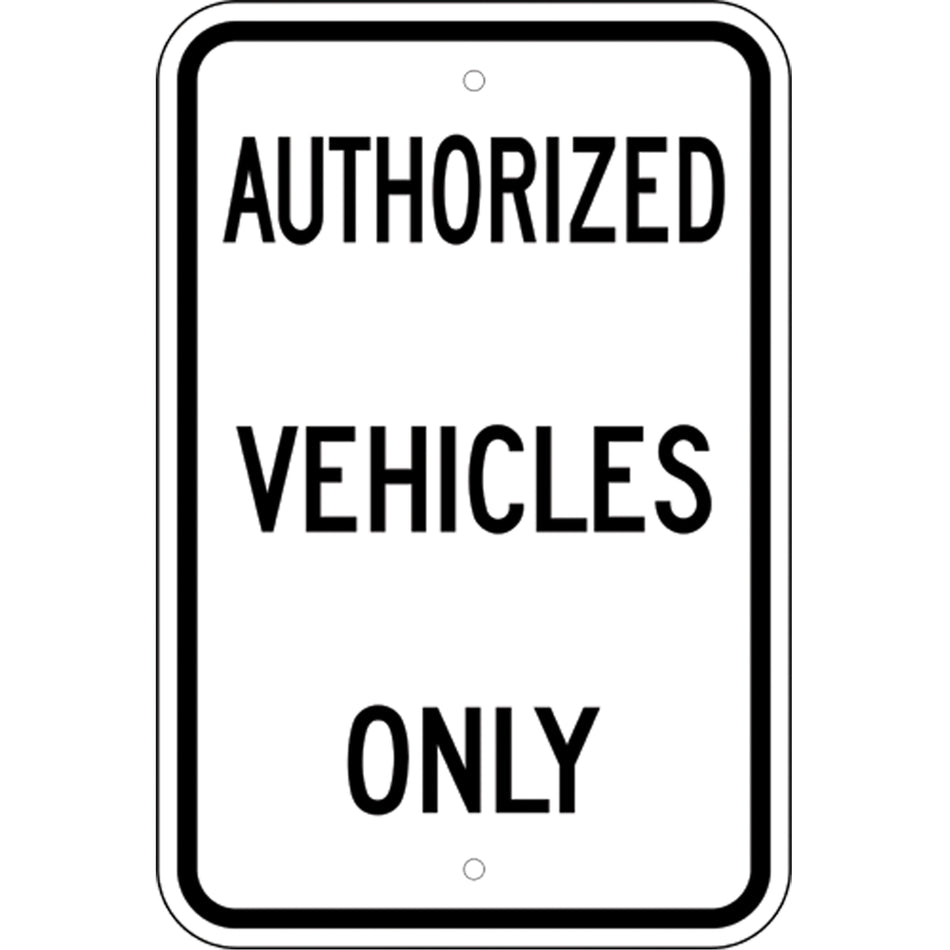 ""Authorized Vehicles Only"" Designated Parking Sign - SEK413