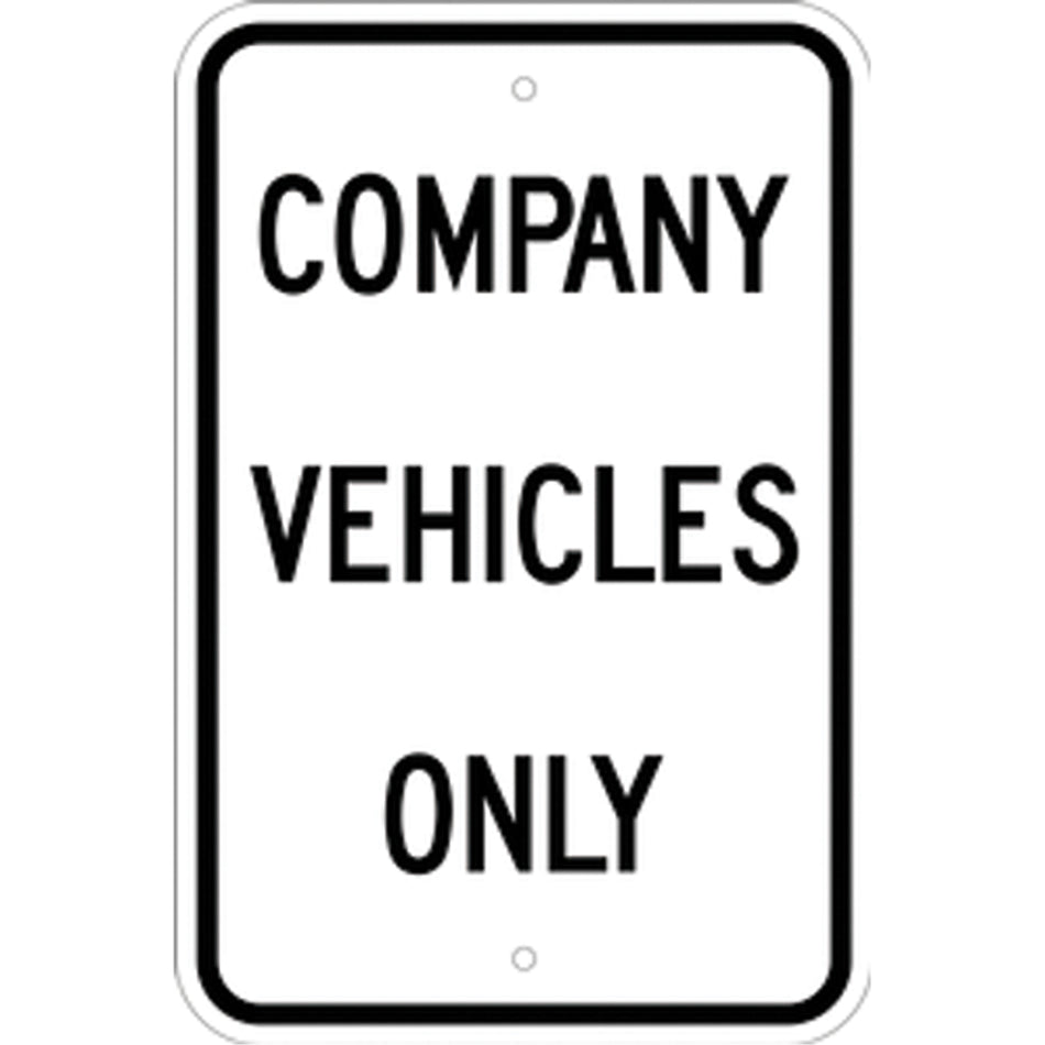 ""Company Vehicles Only"" Designated Parking Sign - SEK415