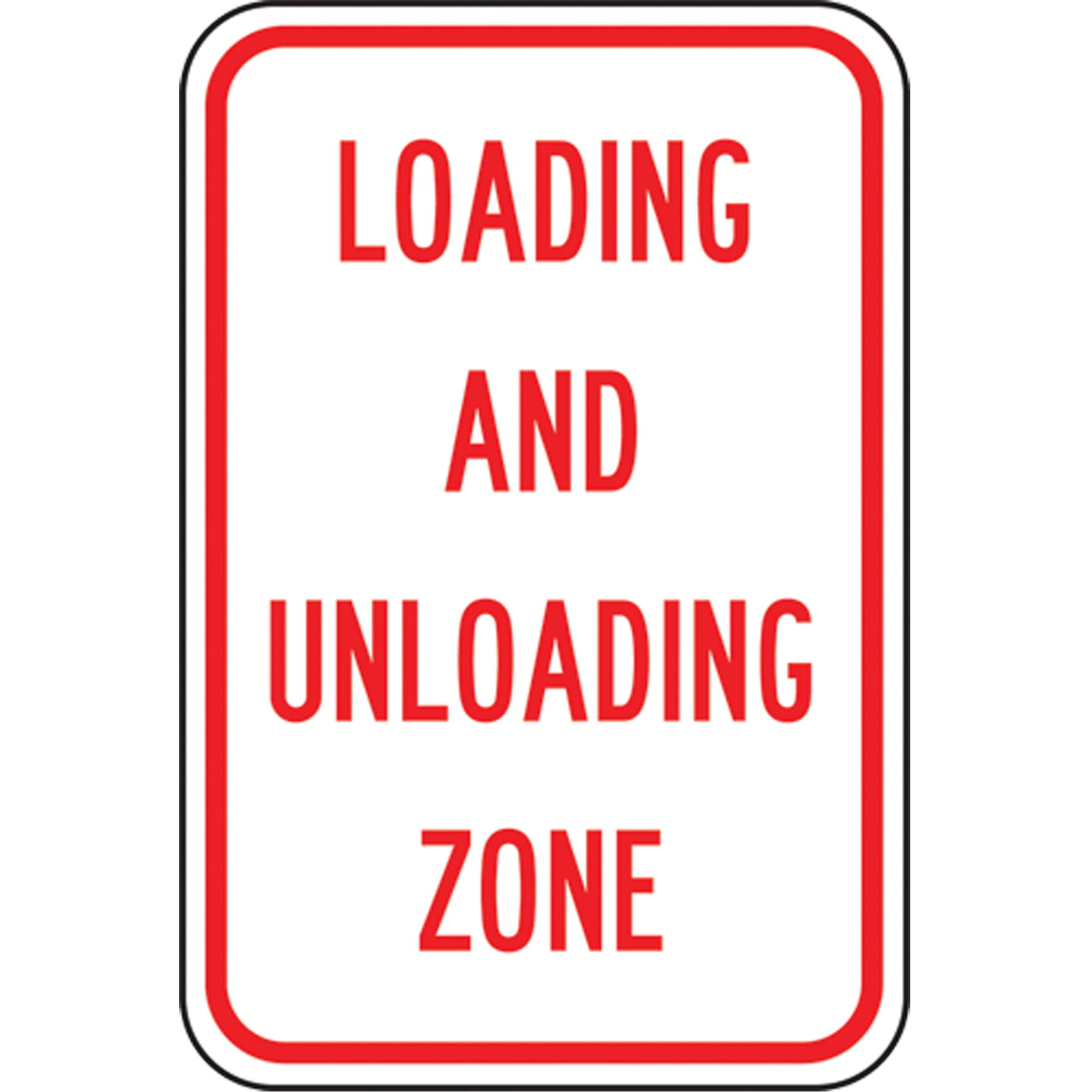 ""Loading And Unloading Zone"" Designated Parking Sign - SEK420