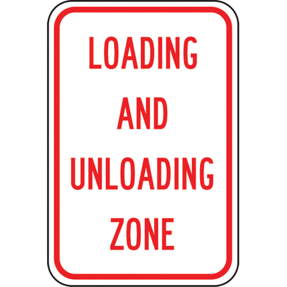 ""Loading And Unloading Zone"" Designated Parking Sign - SEK420