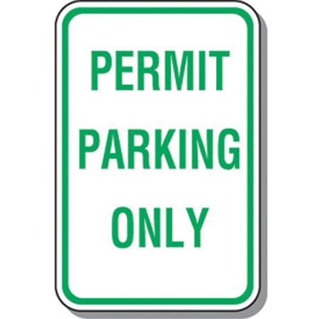 ""Permit Parking Only"" Designated Parking Sign - SEK421
