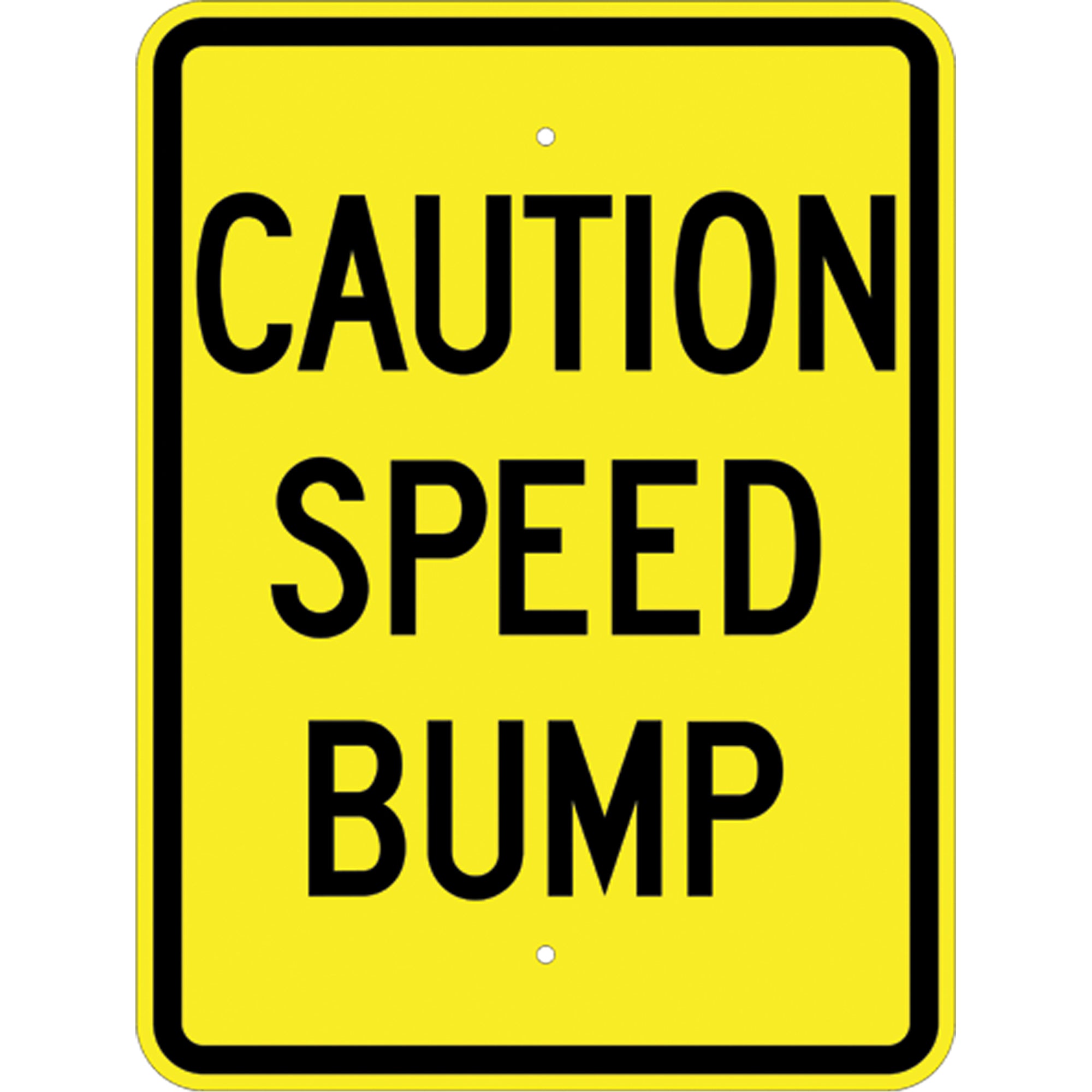 ""Caution Speed Bump"" Sign - SEK457