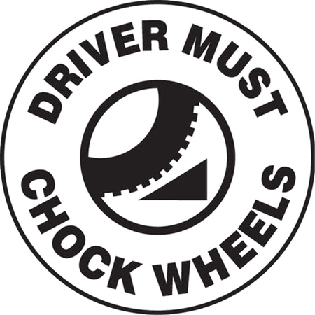 ""Chock Wheels"" Pavement Sign - SEK462