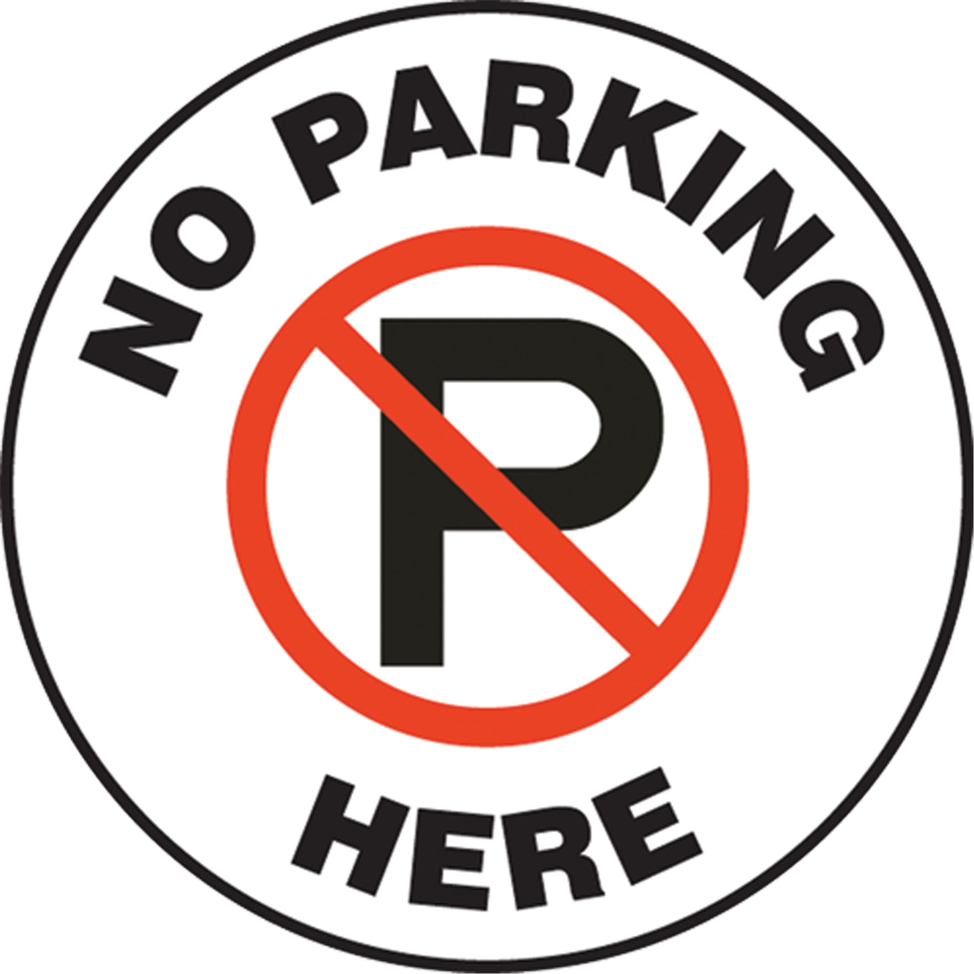 ""No Parking Here"" Pavement Sign - SEK464