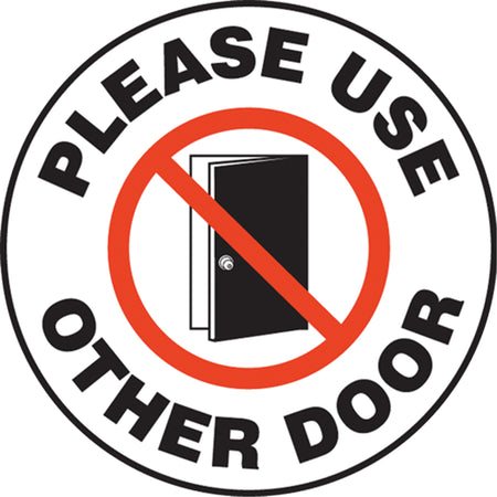 ""Please Use Other Door"" Pavement Sign - SEK468
