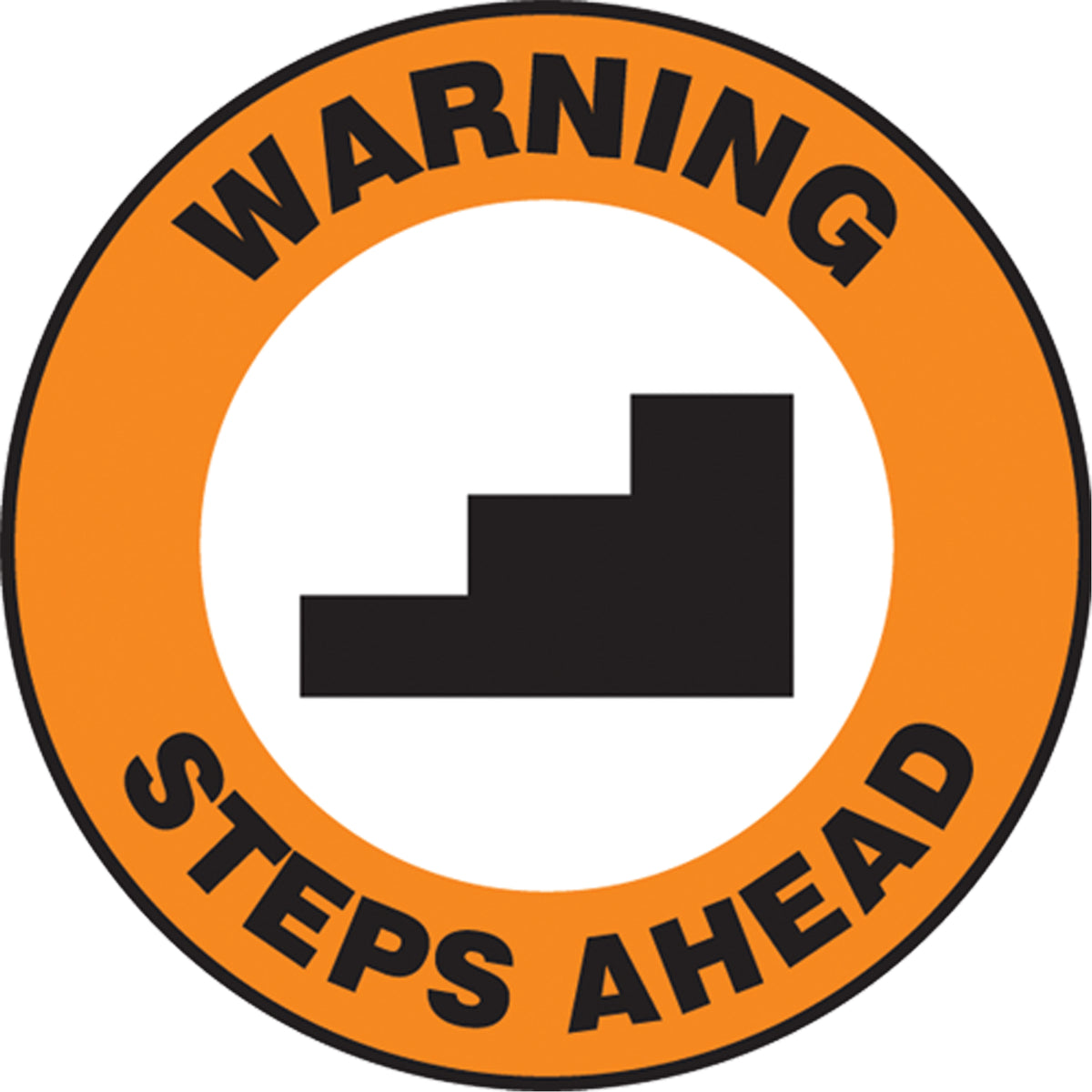 ""Warning Steps Ahead"" Pavement Sign - SEK469