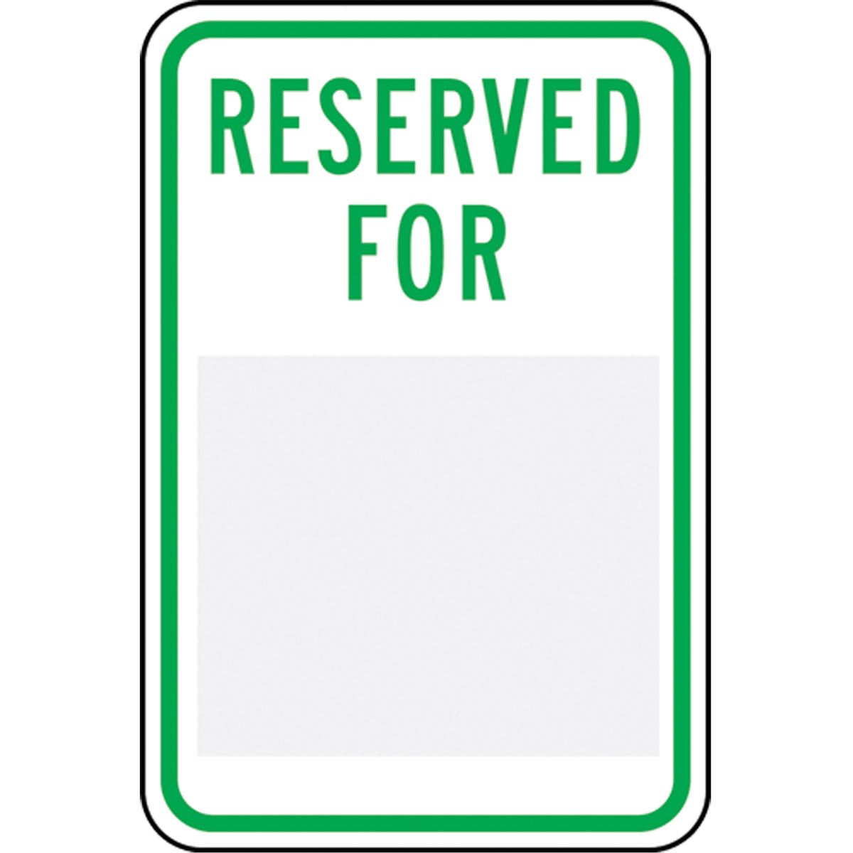 Customizable ""Reserved"" Parking Sign - SEK472