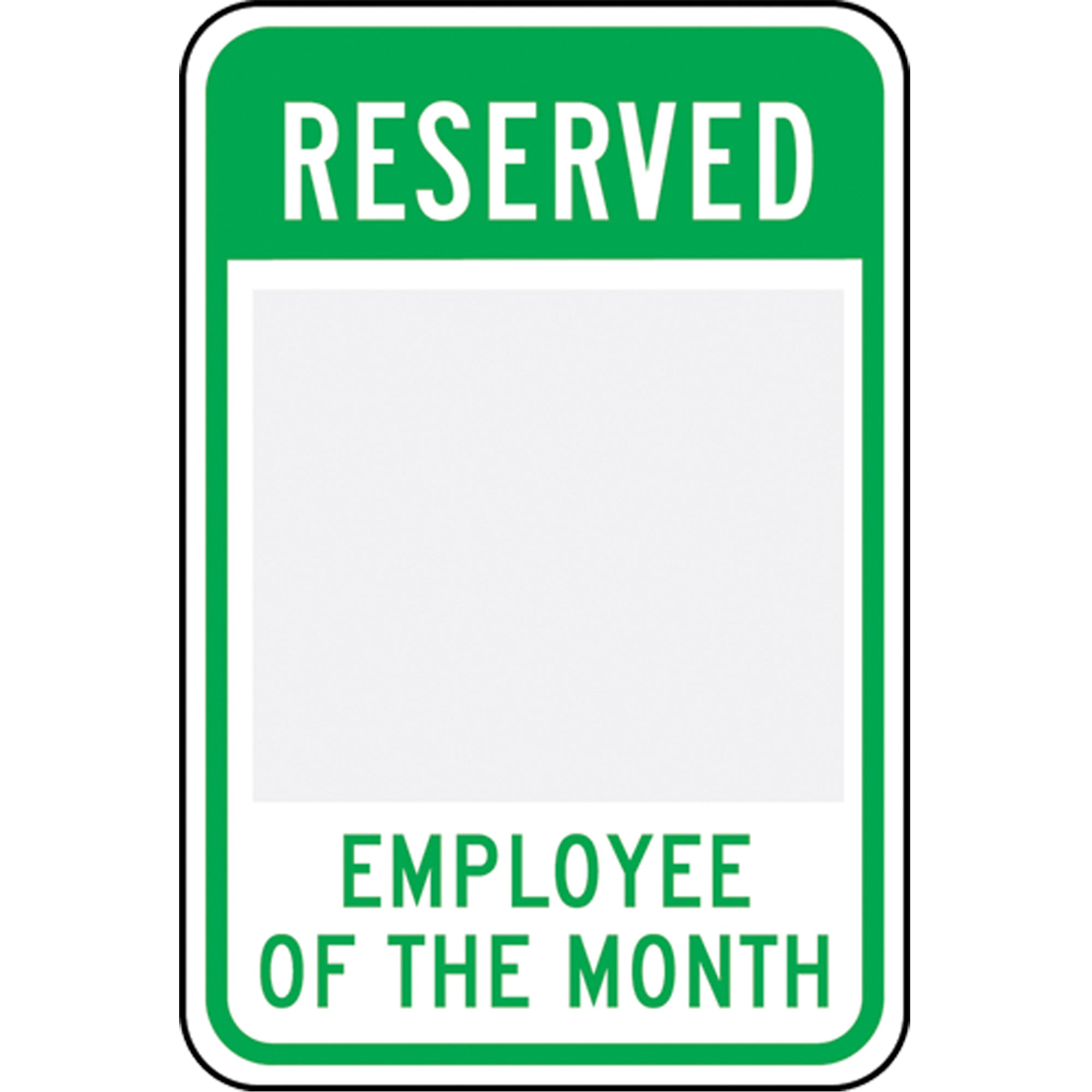 Customizable ""Reserved Employee Of The Month"" Parking Sign - SEK474