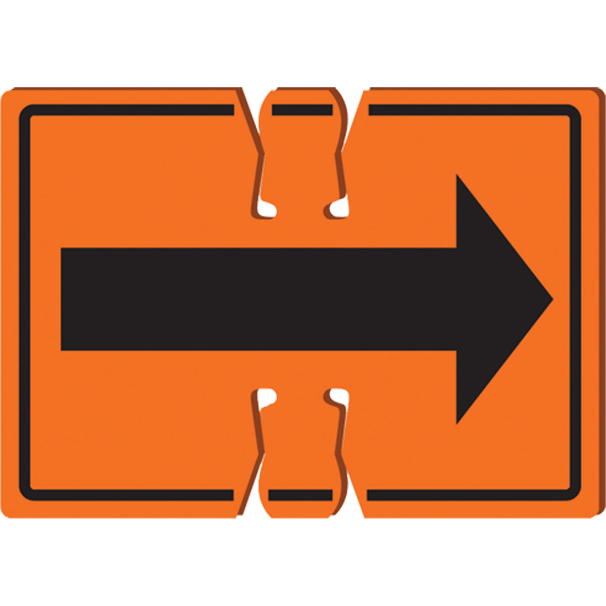 Double-Sided Arrow Traffic Cone Top Sign - SEK503