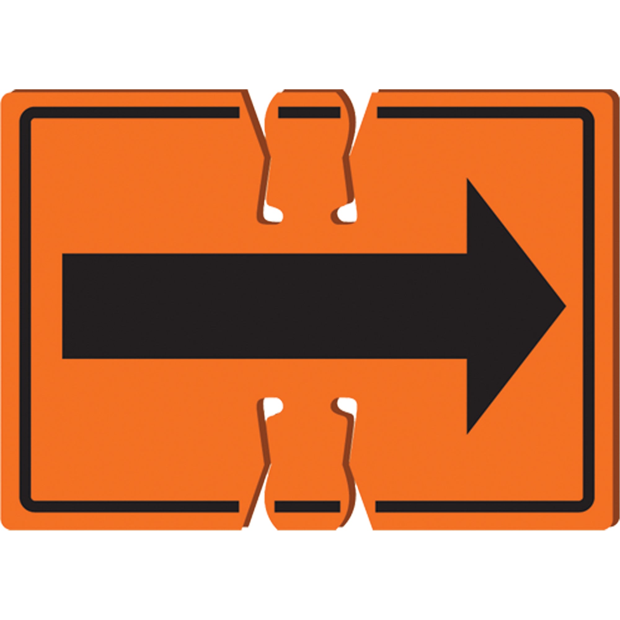 Double-Sided Arrow Traffic Cone Top Sign - SEK503