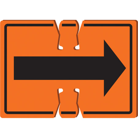 Double-Sided Arrow Traffic Cone Top Sign - SEK503
