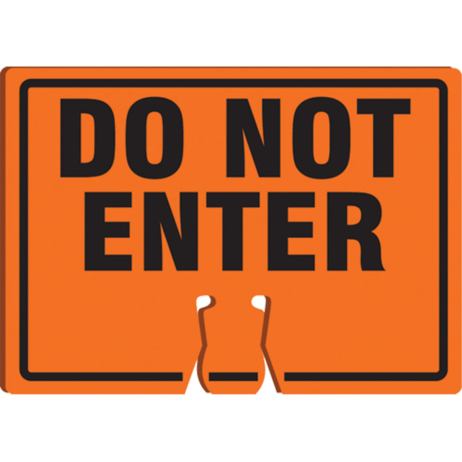 ""Do Not Enter"" Cone Top Warning Sign - SEK506