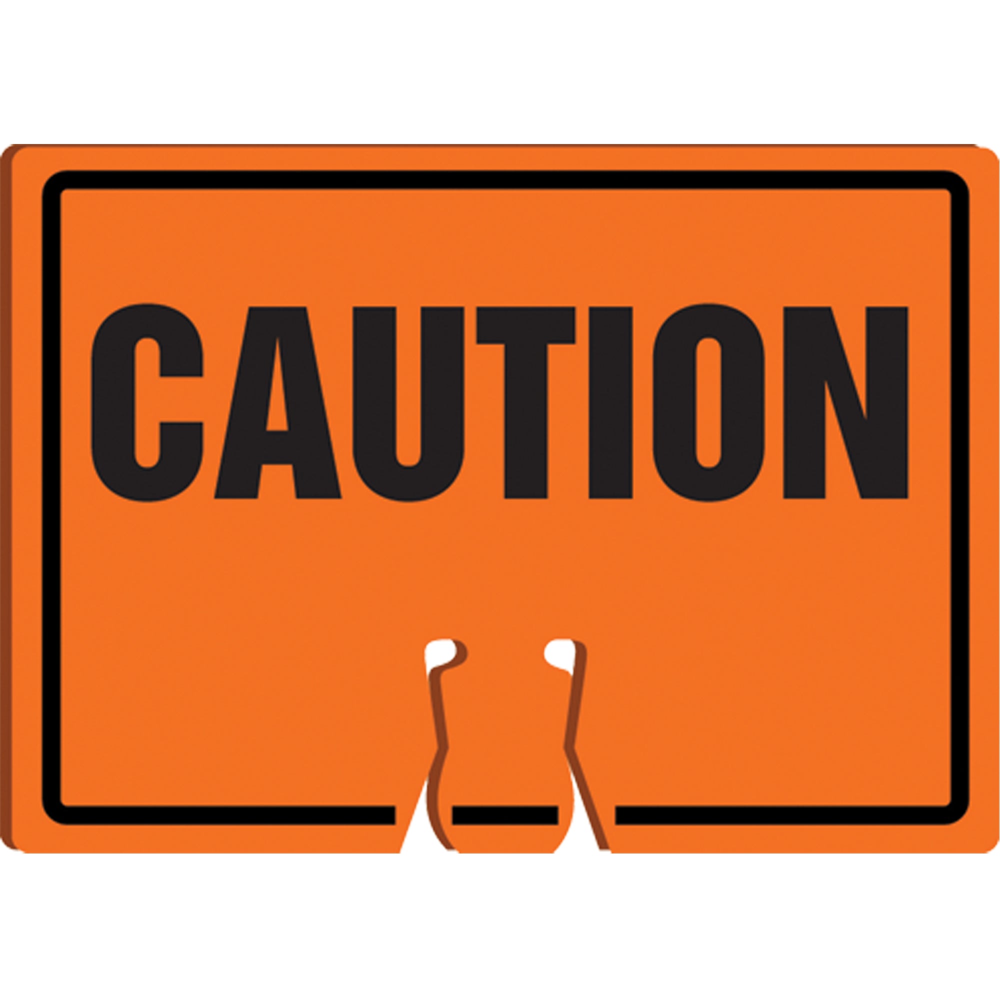 ""Caution"" Cone Top Warning Sign - SEK507