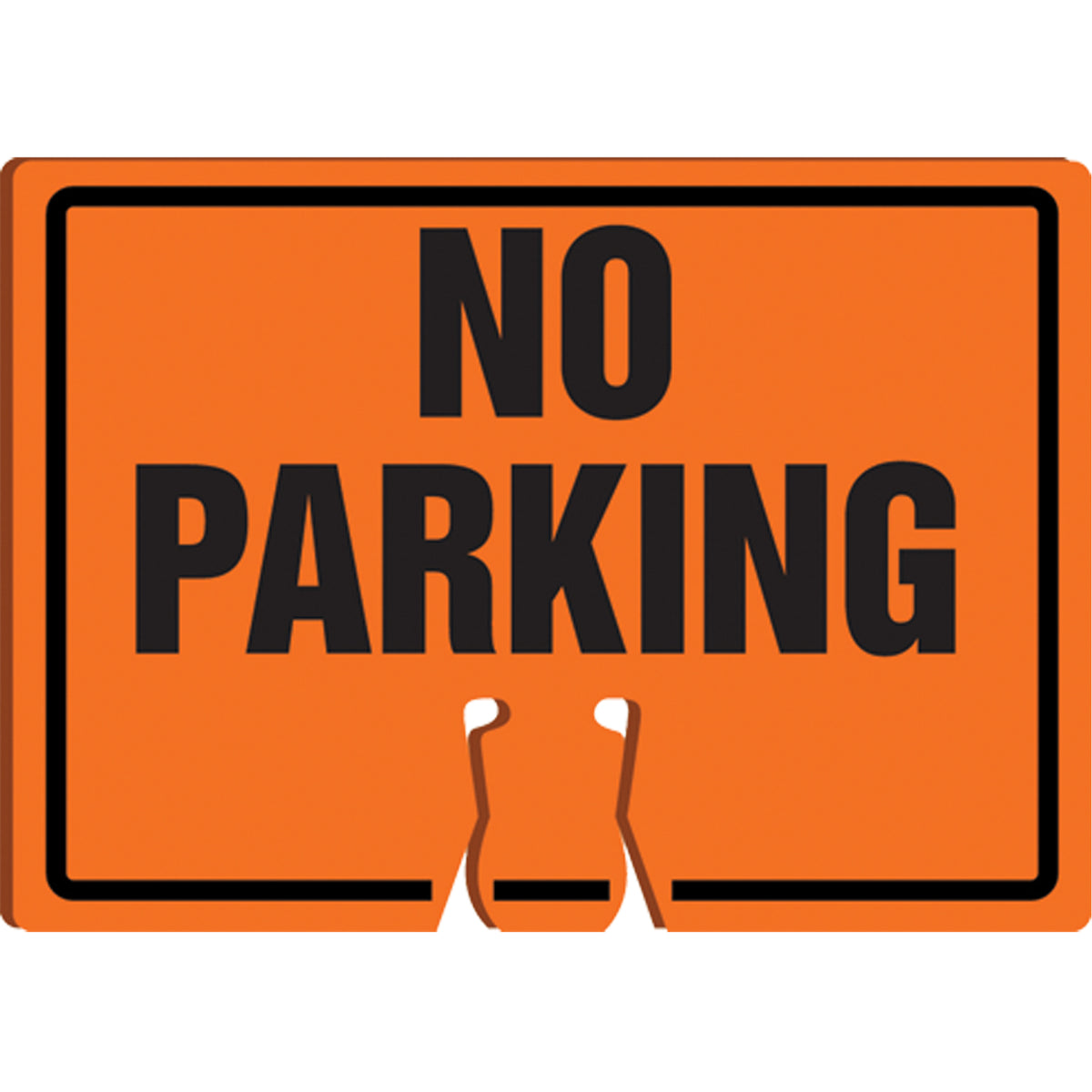 ""No Parking"" Cone Top Warning Sign - SEK508