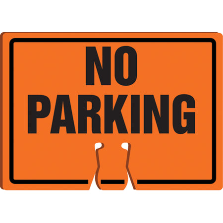 ""No Parking"" Cone Top Warning Sign - SEK508