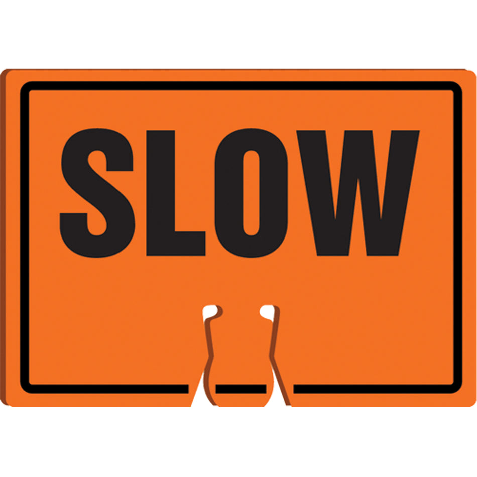 ""Slow"" Cone Top Warning Sign - SEK509