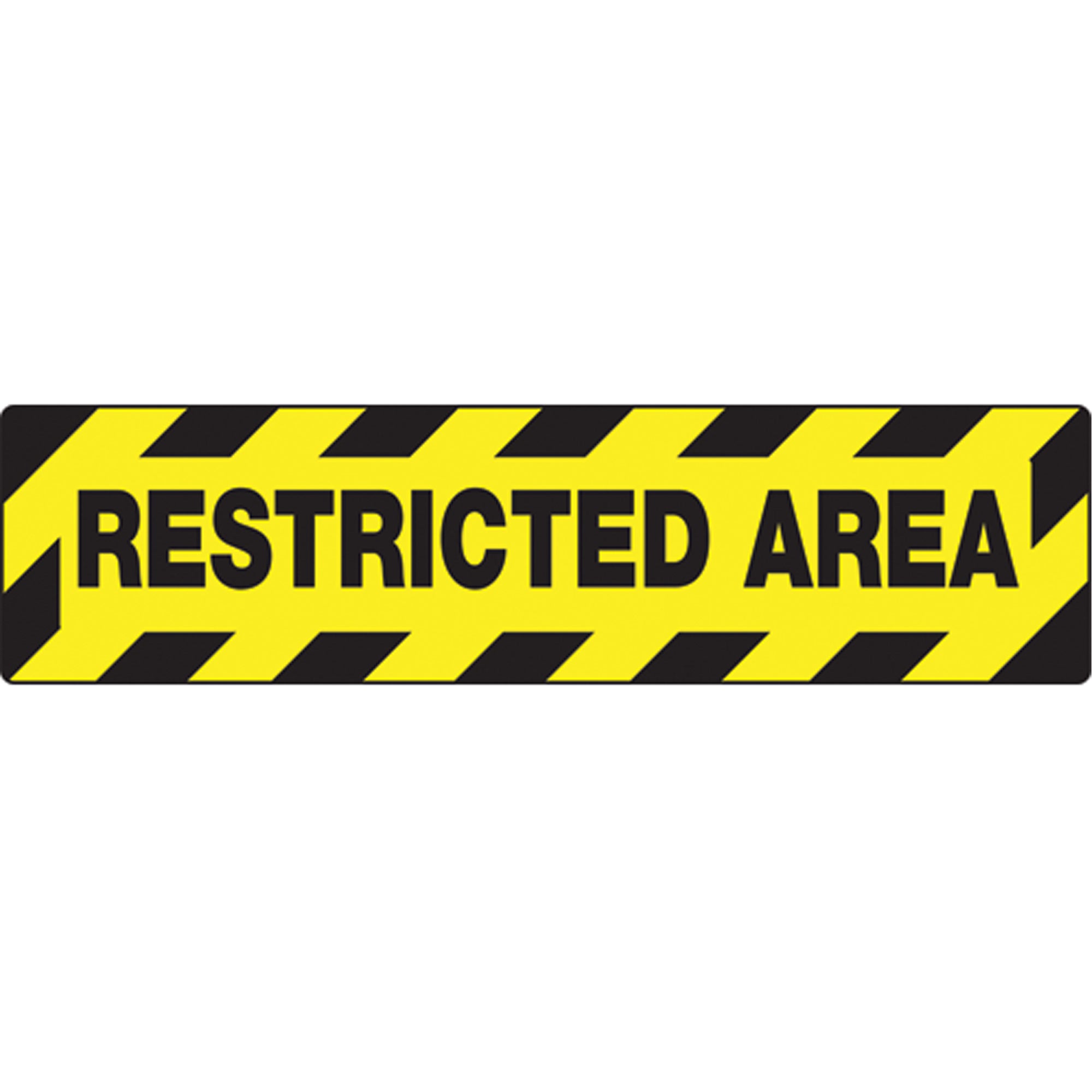 ""Restricted Area"" Skid-Gard™ Floor Sign - SEK526