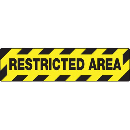""Restricted Area"" Skid-Gard™ Floor Sign - SEK526