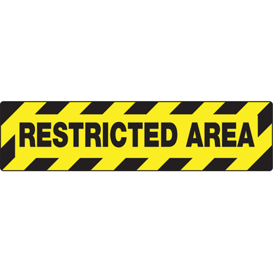 ""Restricted Area"" Skid-Gard™ Floor Sign - SEK526