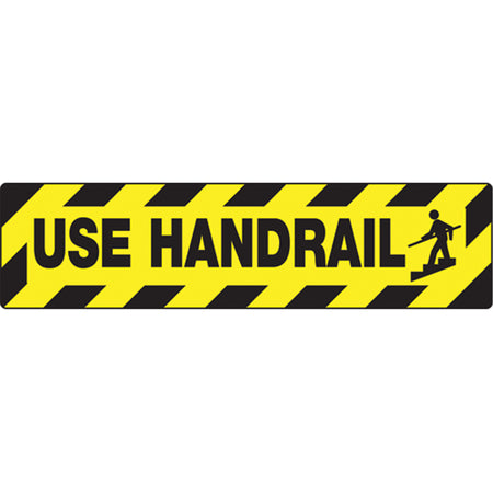 ""Use Handrails"" Skid-Gard™ Floor Sign - SEK527