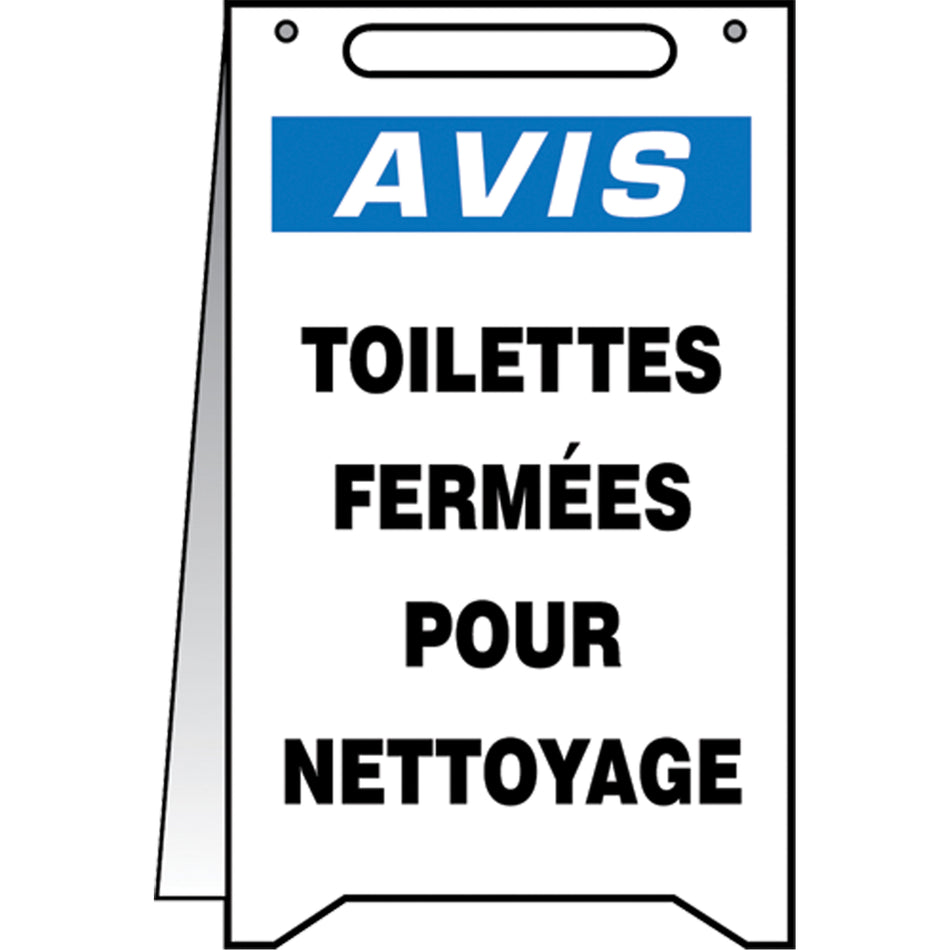""Toilettes fermée pour nettoyage"" Fold-Ups™ Sign - SEL054