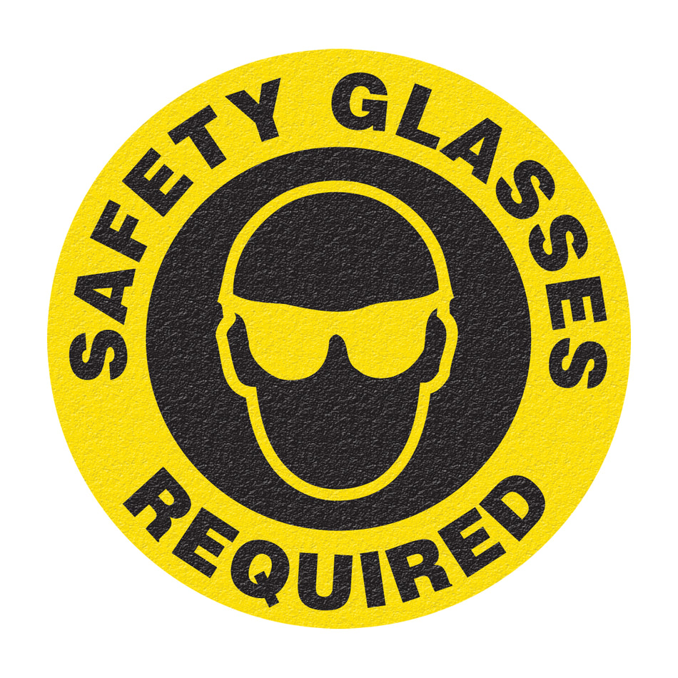 ""Safety Glasses"" Floor Sign - SFU879