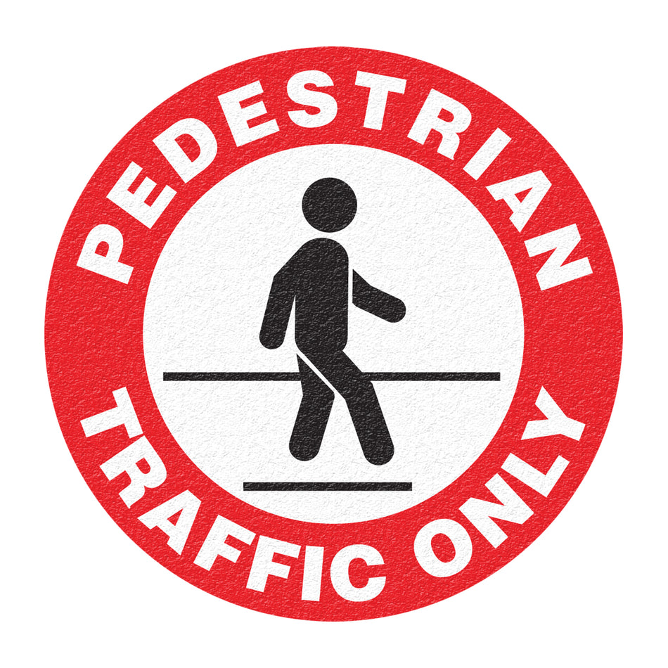 ""Pedestrian Traffic Only"" Floor Sign - SFU880