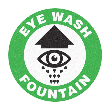 ""Eye Wash Fountain"" Floor Sign - SFU886