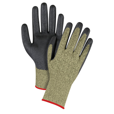 Black & Yellow Seamless Stretch Cut-Resistant Gloves - SGF145
